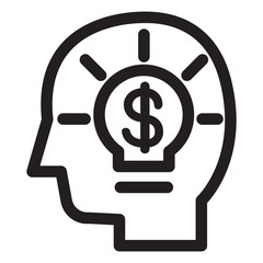 Business idea icon in thin line style. Vector illustration graphic design