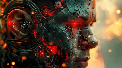 Fototapeta premium robot human evolution