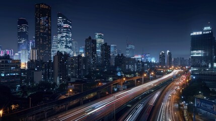 Naklejka premium Generate a photo realistic image of urban energy-efficient lighting projects using advanced technologies to reduce energy use; ensure the image is of high resolution for clear and detailed quality.