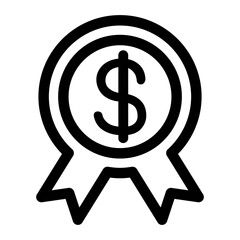 Reward icon in thin line style. Vector illustration graphic design