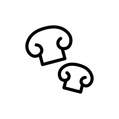 Mushroom icon in thin line style. Vector illustration graphic design