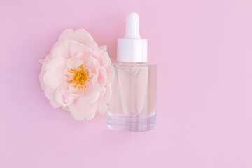 Natural Serum for the face, hyaluronic acid, botulin, serum. Concept of natural cosmetics, skin...