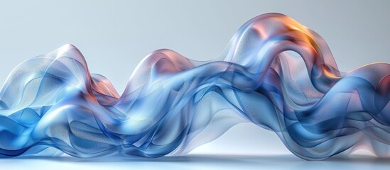 Obraz premium Abstract Wavy Blue and Gold Texture