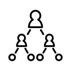 Social network icon in thin line style. Vector illustration graphic design