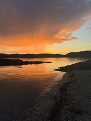 sunset on the beach