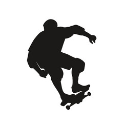 Skateboarder silhouette in vector.