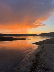 sunset over the sea