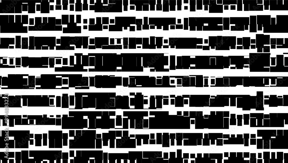 Poster black and white pixel effect background. abstract pattern for technology design. vector format illus