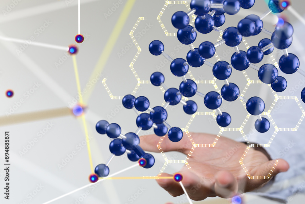 Poster conference digital network and data concept 3d