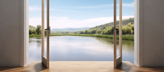Open Doors to a Serene River View