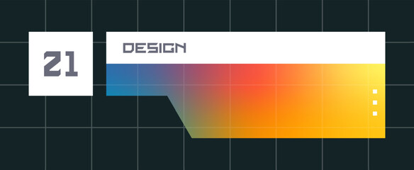 Futuristic element vector illustration. Colorful lower third video overlay.