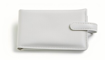 Fototapeta premium Leather Men's Wallet Isolated on White Background with Clipping Path Included