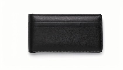 Leather Men's Wallet Isolated on White Background with Clipping Path Included