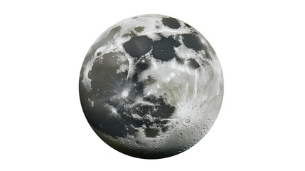 Moon transparent png, isolated lunar space graphic resource