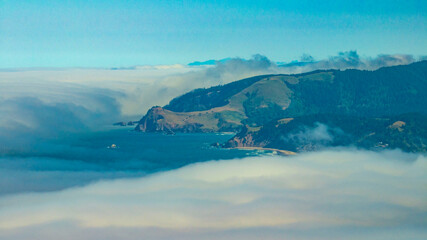 Fog over the bay and ocean 2