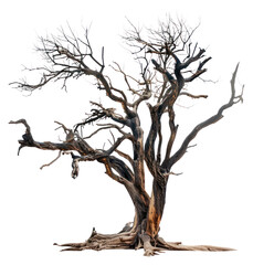 Fototapeta premium PNG Dried tree illustrated painting drawing.