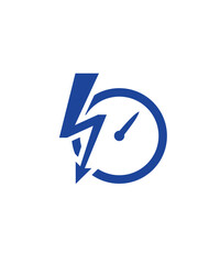 Electric controller icon logo design template