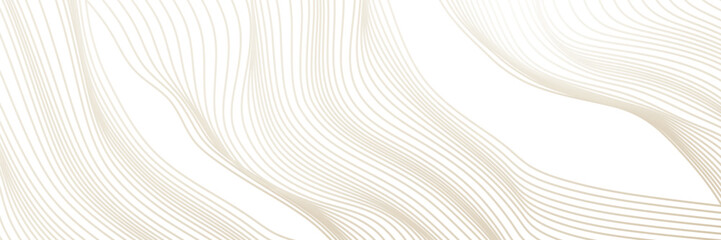 Dynamic golden wavy flowing vector abstract line art isolated on transparent background in luxury concept.eps10
