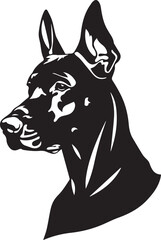 doberman pinscher dog vinyl vector