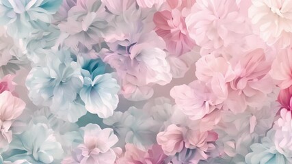 A dreamy and ethereal pattern of abstract petals blending together in soft pastel hues adding a touch of romanticism to any design.
