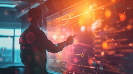 Teacher presenting on smartboard in a digital class