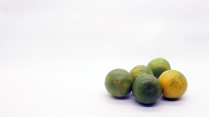 Orange fruit from Indonesia with a white background