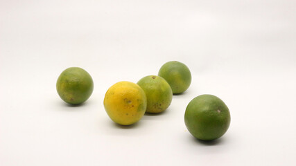 Orange fruit from Indonesia with a white background