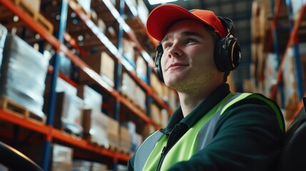 The warehouse forklift operator