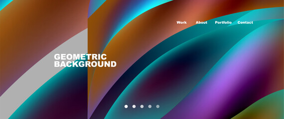 Fototapeta premium Dynamic flowing shapes concept design composition. Vector Illustration For Wallpaper, Banner, Background, Card, Book Illustration, landing page