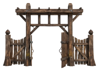 PNG Western saloon gate architecture drawbridge outdoors.
