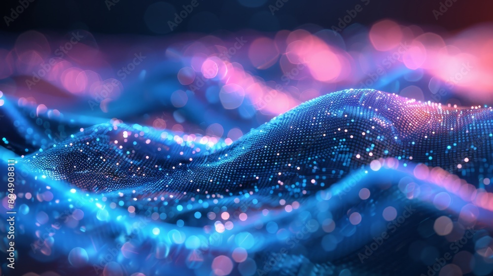 Poster abstract technology background featuring fiber optic network connections. hyperfast broadband for gl