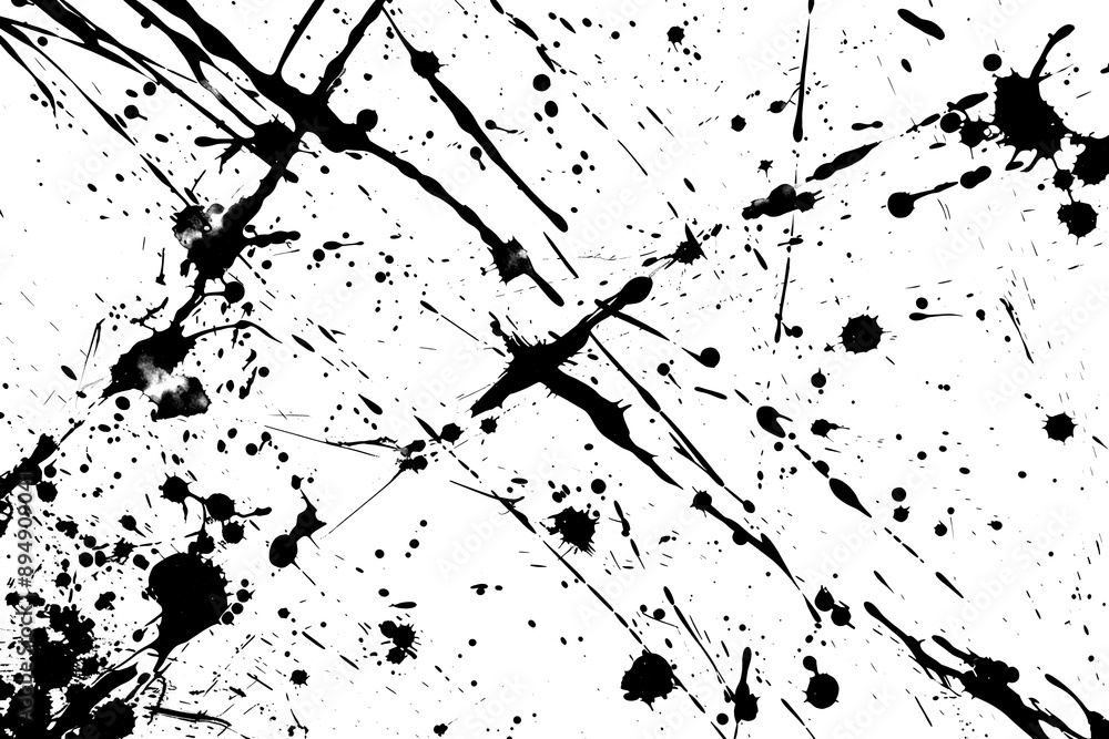 Canvas Prints PNG Abstract black ink splatter background