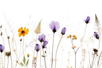 PNG Delicate wildflowers on white