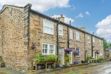 Obraz premium Typical houses in the west Yorkshire village of Addingham