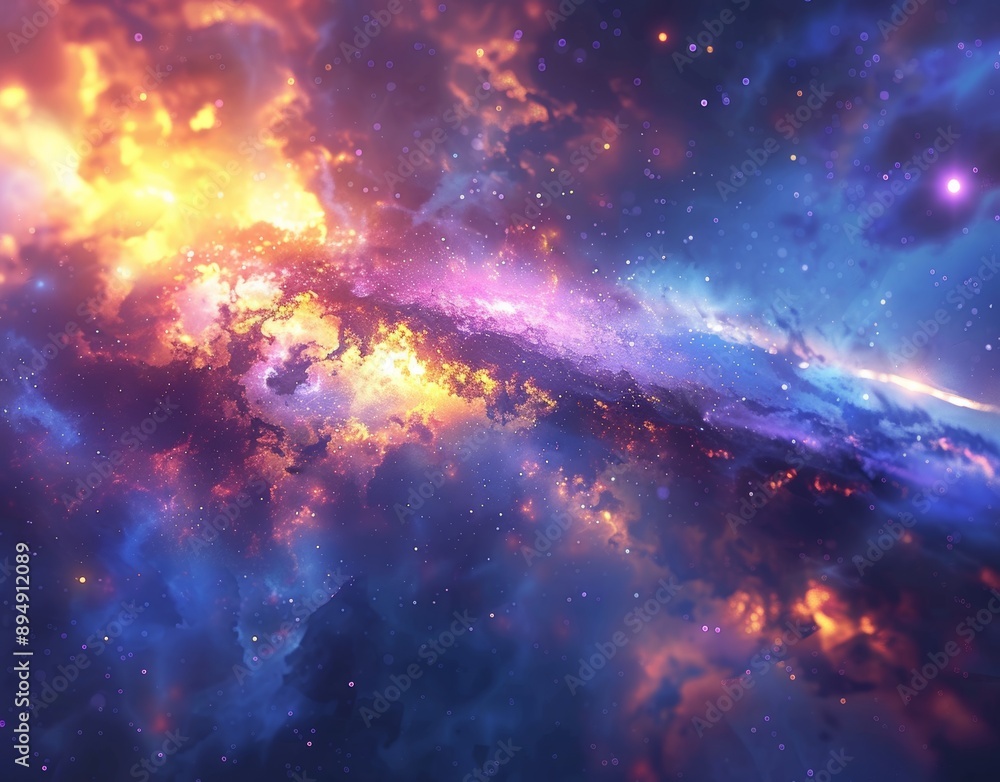 Sticker star blast in outer space. stellar explosion.