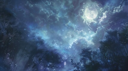 Fototapeta premium Celestial Magic: Tokens in Ethereal Mist