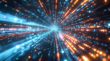 An abstract background in global data transfer and ultrafast broadband called generative stock