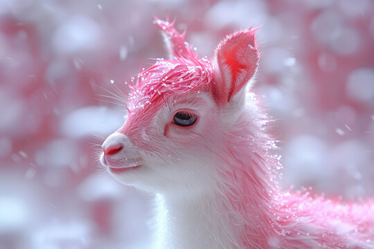 chevreau rose, petite ch&egrave;vre, animal, rigolo, fun, color&eacute;, avec des v&ecirc;tements, accessoires, humour, mignon