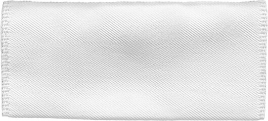 White blank clothing tag label isolated on white background