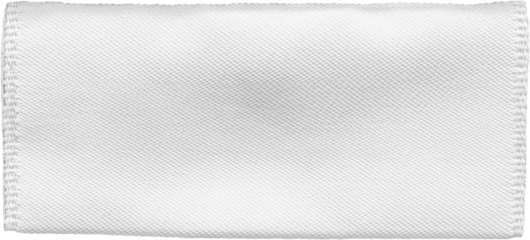 White blank clothing tag label isolated on white background