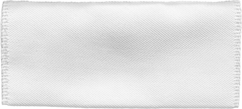 White blank clothing tag label isolated on white background