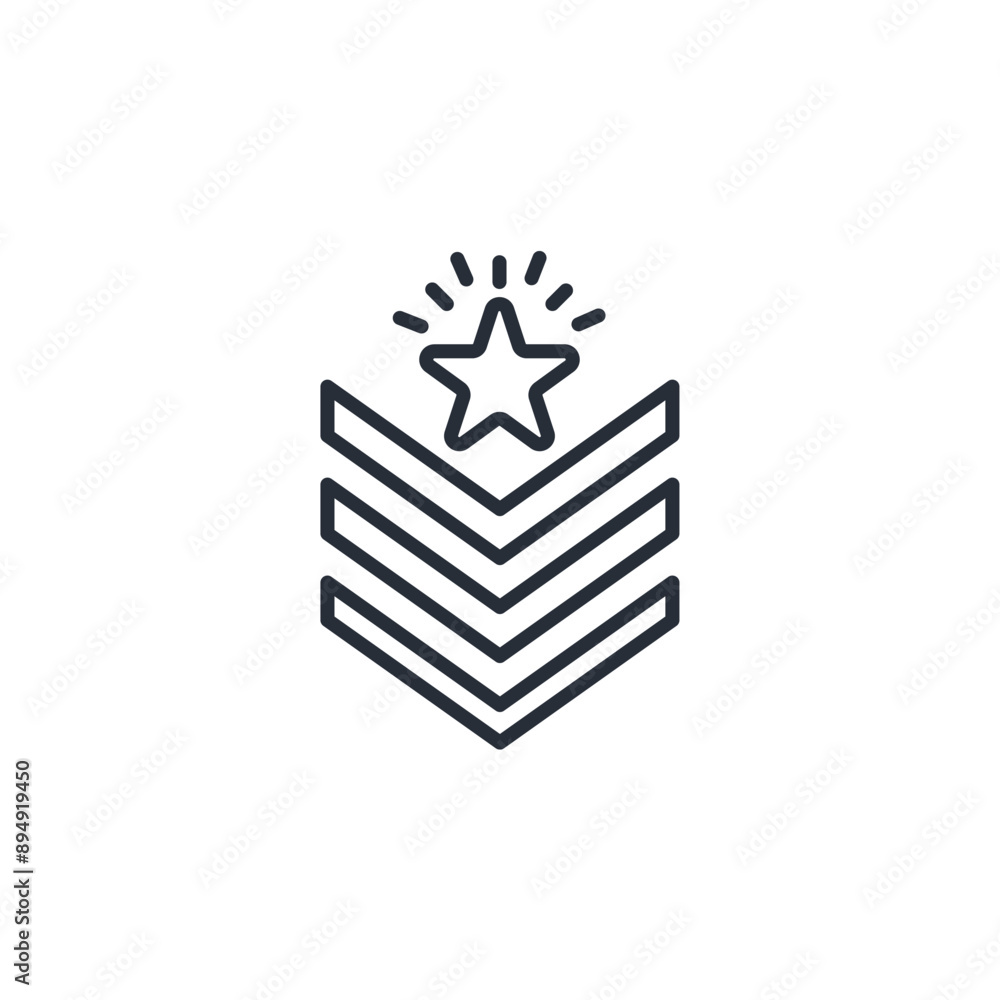 Poster army icon. vector.editable stroke.linear style sign for use web design,logo.symbol illustration.