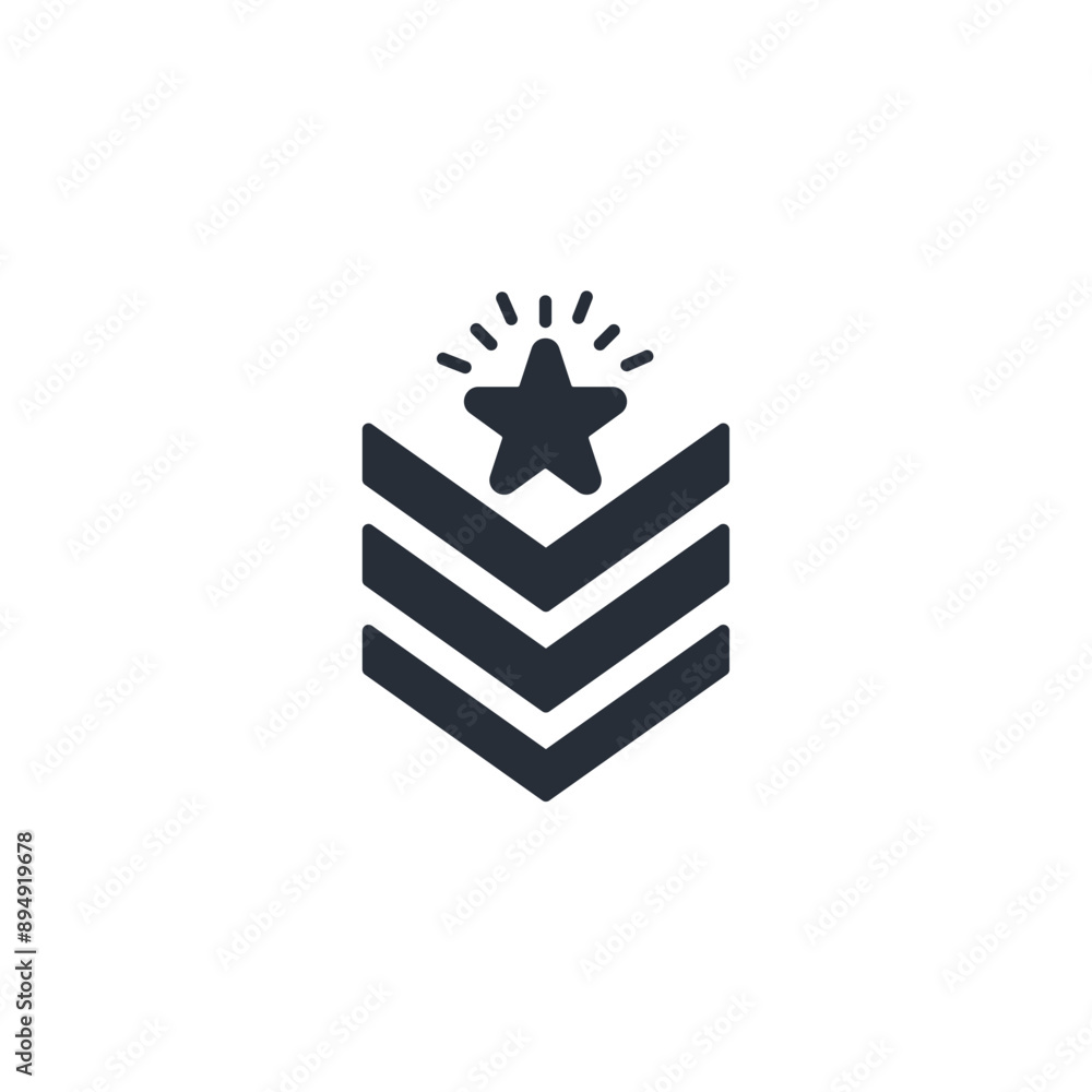 Poster Army icon. vector.Editable stroke.linear style sign for use web design,logo.Symbol illustration.