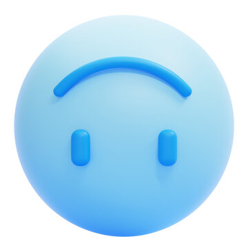 PNG 3D Upside Down Smiley Emoji icon isolated on a white background