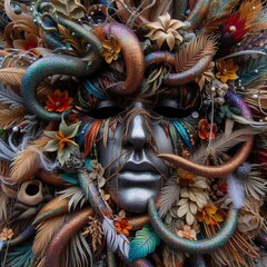 sparkling and flashy luxury festival mask 