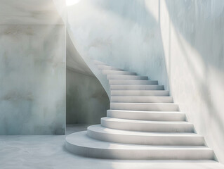 Naklejka premium Stairs with a mysterious atmosphere. Generative AI