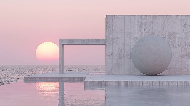 Fondo conceptual 3d de un paisaje. 