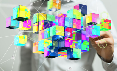 Technology background. Big data concept. Binary