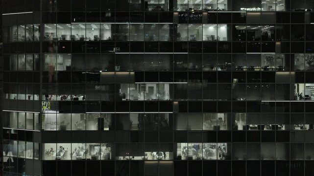 Night in Tokyo : Office Lights in a High Rise Building at Night  |  Tokyo, Japan