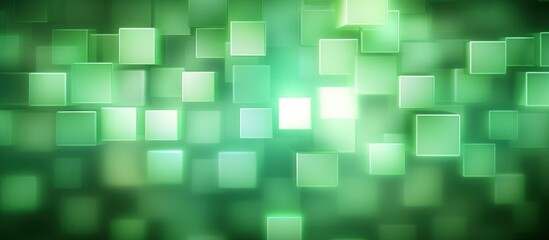 Fototapeta premium Abstract Green and White Light Cube Background